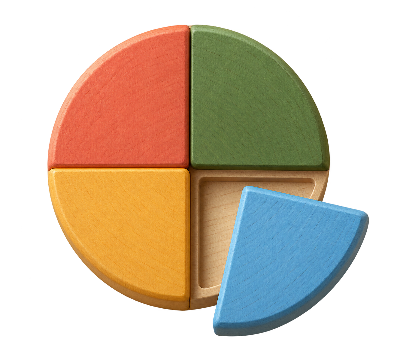 A circle divided into equal pieces